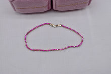 Load image into Gallery viewer, 14K Yellow Gold 2.64cts Vintage Round Ruby Minimalist Layering Link Bracelet