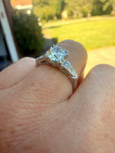 Load image into Gallery viewer, Reserved Listing Platinum Art Deco 1.05cts Center Old European Cut Diamond Accented Engagement Ring