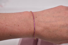 Load image into Gallery viewer, 14K Yellow Gold 2.64cts Vintage Round Ruby Minimalist Layering Link Bracelet