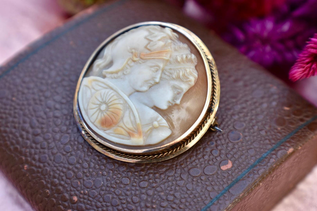 Victorian 10k gold coral brooch orders antique