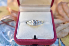 Load image into Gallery viewer, Vintage 18K White Gold Art Deco Old Euro Diamond Engagement Ring