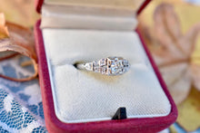 Load image into Gallery viewer, Vintage 18K White Gold Art Deco Old Euro Diamond Engagement Ring