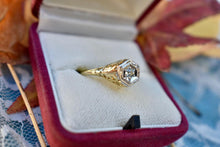 Load image into Gallery viewer, Vintage 14K Yellow and White Gold Art Deco Hexagon Shape Diamond Engagement Ring