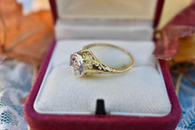 Load image into Gallery viewer, Vintage 14K Yellow and White Gold Art Deco Hexagon Shape Diamond Engagement Ring