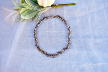 Load image into Gallery viewer, Antique Sterling Silver Heavy Vintage Grooved Loop Fancy Chain