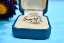 Load image into Gallery viewer, RESERVED LISTING SECOND PAYMENT 14K Yellow Gold Vintage Diamond Bypass Swirl Engagement Ring