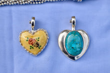 Load image into Gallery viewer, Heavy Vintage Sterling Silver Joe Esposito Clip On Interchangeable Necklace With Two Pendants