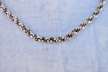 Load image into Gallery viewer, Heavy Antique 800 German Silver Vintage Woven Rolo Chain