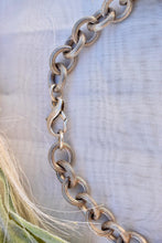 Load image into Gallery viewer, Antique Sterling Silver Heavy Vintage Grooved Loop Fancy Chain