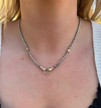 Load image into Gallery viewer, Antique Sterling Silver & Gold Overlay Woven Braided Chain