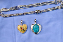 Load image into Gallery viewer, Heavy Vintage Sterling Silver Joe Esposito Clip On Interchangeable Necklace With Two Pendants