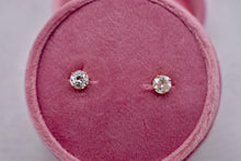 Load image into Gallery viewer, 14K Yellow Gold Round Diamond Push Back Stud Earrings 1.63cts