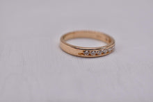 Load image into Gallery viewer, Vintage 14K Yellow Gold Channel Set 0.30cts Diamond Wedding Band