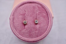 Load image into Gallery viewer, 14K Yellow Gold Round Diamond Push Back Stud Earrings 0.61cts