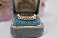 Load image into Gallery viewer, Vintage 14K Yellow Gold Fancy Two Row Swirl Diamond Band