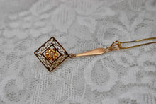 Load image into Gallery viewer, 10K&14K Yellow Gold Victorian Seed Pearl Lavalier Necklace