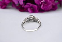 Load image into Gallery viewer, Vintage 18K White Gold Art Deco Hexagon Diamond Engagement Ring