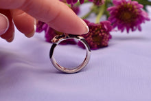 Load image into Gallery viewer, Hidalgo 18k White Gold Belt Buckle Black Enamel Ring