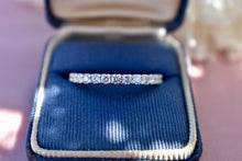 Load image into Gallery viewer, 14K White Gold Vintage 0.57cts Diamond Shared Prong Wedding Band