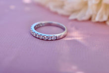 Load image into Gallery viewer, 14K White Gold Vintage 0.70cts Diamond Anniversary Band
