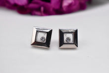 Load image into Gallery viewer, Authentic 18K White Gold Chopard Animated Moveable Happy Diamond Icons Earrings