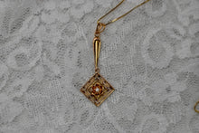 Load image into Gallery viewer, 10K&14K Yellow Gold Victorian Seed Pearl Lavalier Necklace