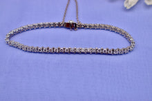 Load image into Gallery viewer, 14K White Gold Vintage Round 5.20cts Diamond Tennis Bracelet