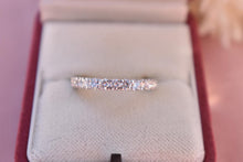 Load image into Gallery viewer, 14K White Gold Vintage 0.70cts Diamond Anniversary Band