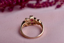 Load image into Gallery viewer, Antique Art Nouveau 14K Rose Gold Ruby and Diamond Ring