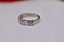 Load image into Gallery viewer, Platinum Unique 1.50cts Round & Emerald Cut Bar Channel Diamond Band