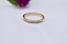Load image into Gallery viewer, Vintage 14K Yellow Gold Channel Set 0.26cts Diamond Wedding Band
