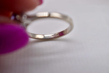 Load image into Gallery viewer, 14K White Gold Vintage Oval Tanzanite & Diamond Three Stone Ring