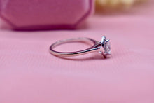 Load image into Gallery viewer, 14K White Gold 0.41cts Marquise Halo Diamond Engagement Ring