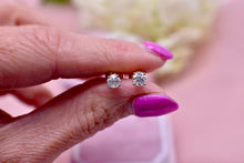Load image into Gallery viewer, 14K Yellow Gold Round Diamond Push Back Stud Earrings 0.56cts