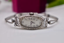 Load image into Gallery viewer, Antique Art Deco Platinum Diamond 17 Jewels Raelon Wrist Watch