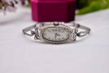 Load image into Gallery viewer, Antique Art Deco Platinum Diamond 17 Jewels Raelon Wrist Watch