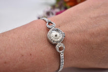 Load image into Gallery viewer, Antique Art Deco 14K White Gold Diamond 17 Jewels Benedict Movement Wrist Watch