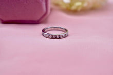 Load image into Gallery viewer, Vintage 10K White Gold 0.50cts Diamond Channel Set Wedding Band