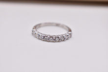 Load image into Gallery viewer, 14K White Gold Vintage 0.65cts Nine Stone Diamond Anniversary Band