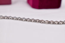 Load image into Gallery viewer, 14K White Gold Unique Designed Vintage Diamond Tennis Bracelet