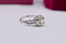Load image into Gallery viewer, Reserved Listing Not for Sale 18K White Gold Art Deco Floral Diamond Engagement Ring