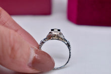 Load image into Gallery viewer, Reserved Listing Not for Sale 18K White Gold Art Deco Floral Diamond Engagement Ring