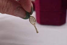 Load image into Gallery viewer, Vintage 14K Yellow Gold Tennis Racket Charm