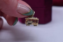 Load image into Gallery viewer, Vintage 14K Yellow Gold Cable Car Charm