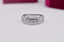 Load image into Gallery viewer, Vintage 14K White Gold Unique 1.90cts Three Row Channel Set Round Diamond Band
