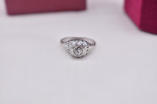 Load image into Gallery viewer, Vintage 18K White Gold 0.25cts Art Deco Old Mine Cut Diamond Engagement Ring