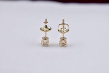 Load image into Gallery viewer, 14K Yellow Gold Round Natural Diamond Screw Back Stud Earrings 0.46cts