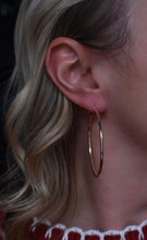 Load image into Gallery viewer, Reserved Listing Two Items Vintage 14K Yellow Gold Fancy Interlocking Heart Necklace & Yellow Gold Classic Hoop Earrings