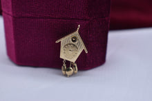Load image into Gallery viewer, Vintage 14k Gold Animated 3D Cuckoo Clock Charm