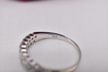 Load image into Gallery viewer, Vintage 14K White Gold Double Row Diamond Wedding Band
